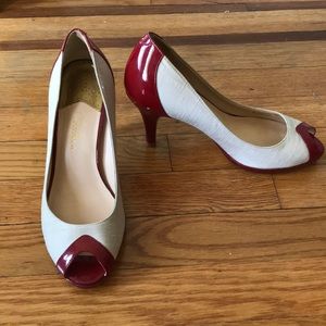 Cole Haan NikeAir red and white pumps sz 7